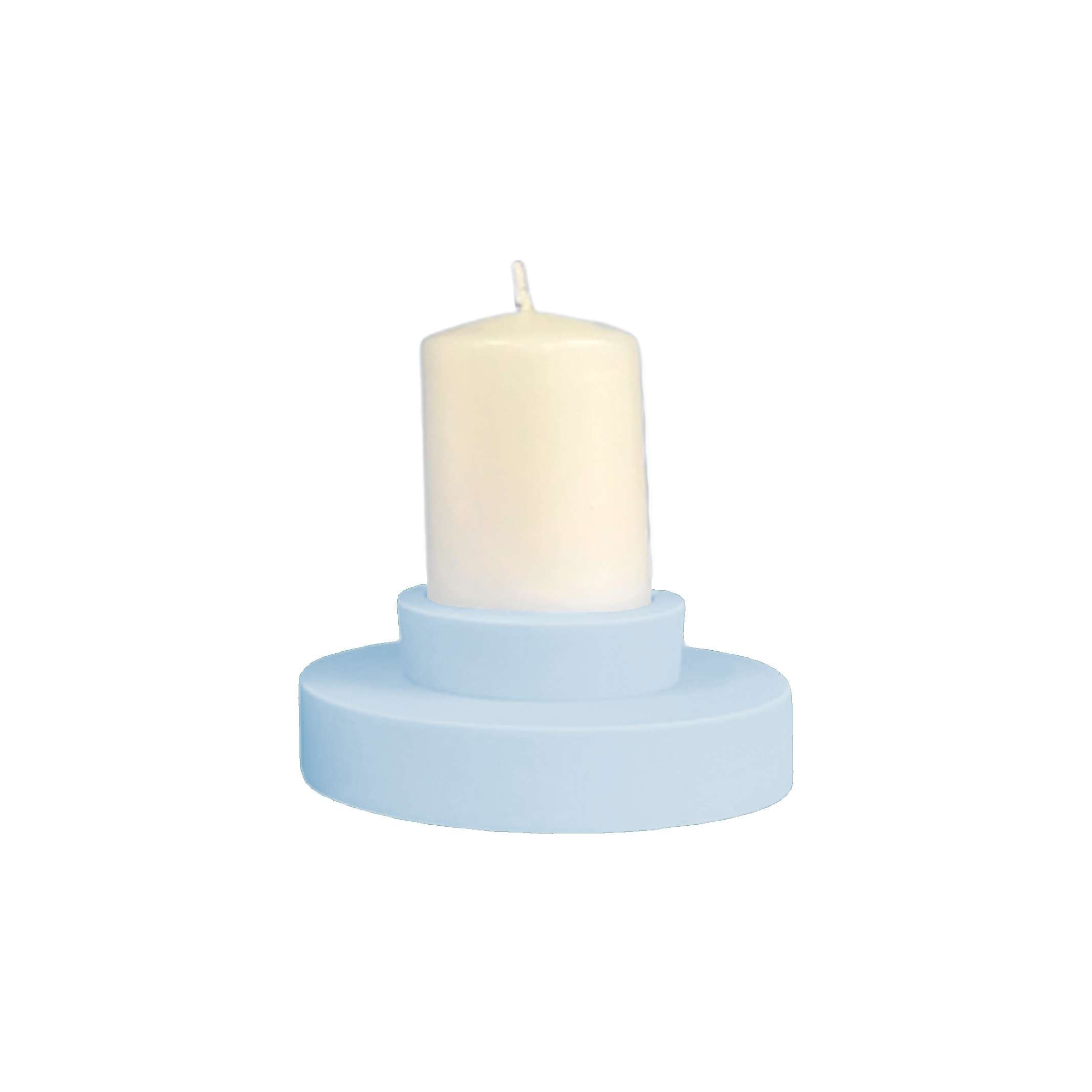 PORTER GREEN – PORTA CANDELA FLIPP-L IN SILICONE - Sky